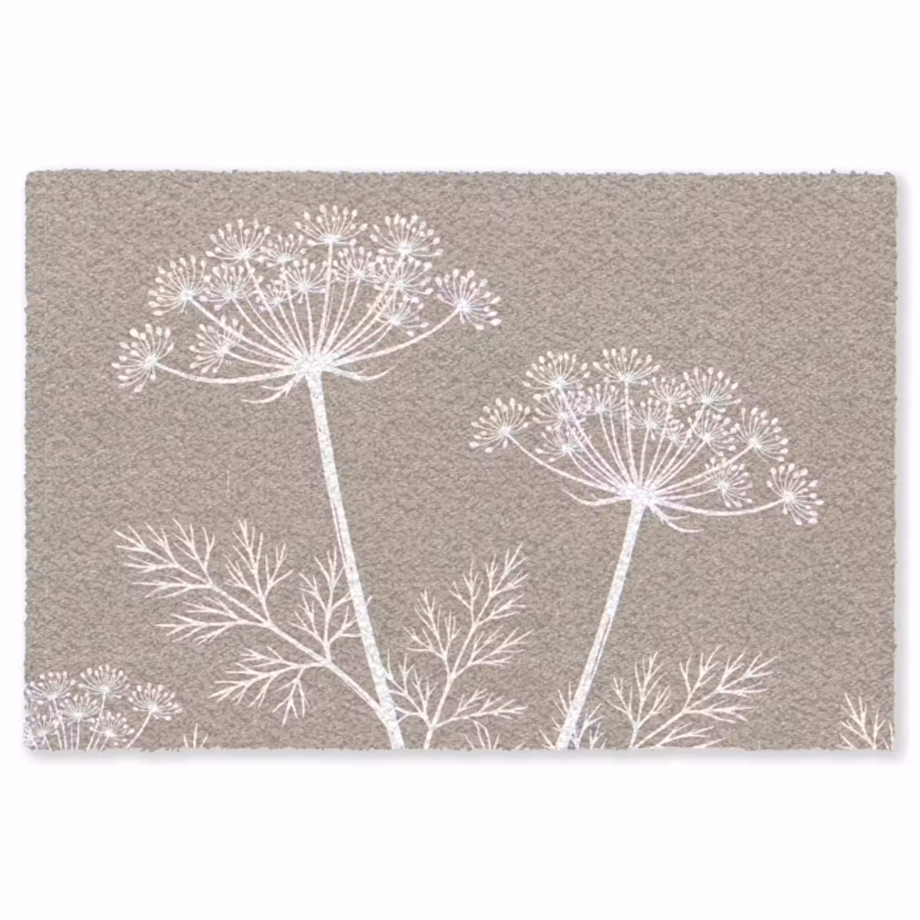Grafisch - Fluitenkruid - Taupe Vloerkleed Rechthoek klein -3d
