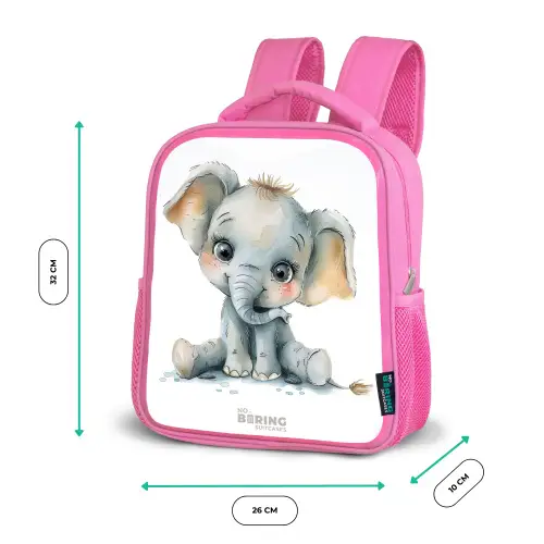 Baby olifant Kinderrugzak - Roze middel -productfoto_formaten