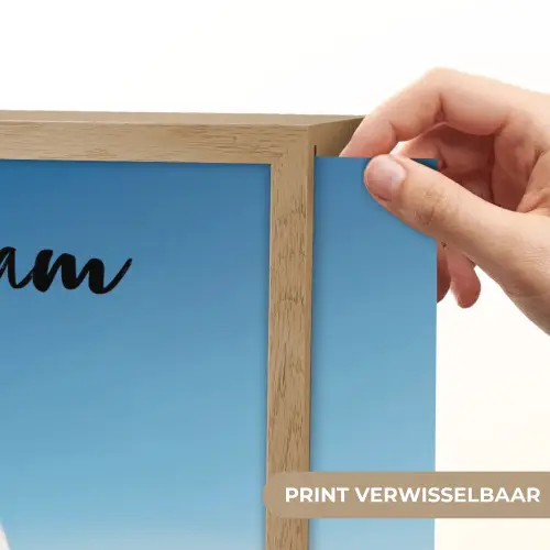 Pinguïn - Sneeuw - Landschap - Wit Light Box met batterij (Wandlamp kind) middel -USP_websiteprintNL