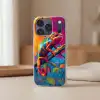 Kameleon - Tak - Gestreept - Bladeren Telefoonhoesje iPhone 17 Pro klein -sfeer2