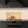 Donut - Romig - Poedersuiker - Beige keuken achterwand spatscherm klein -sfeer1