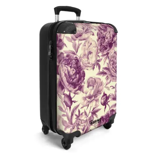 Vintage bloemen - Roze NBS - Handbagage koffer - Kinderen Unisex middel -productfoto_3d