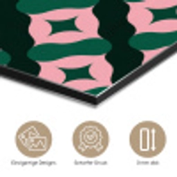 Groen - Roze - Retro - Sterren aluminium wit klein 46 -closeup_DE