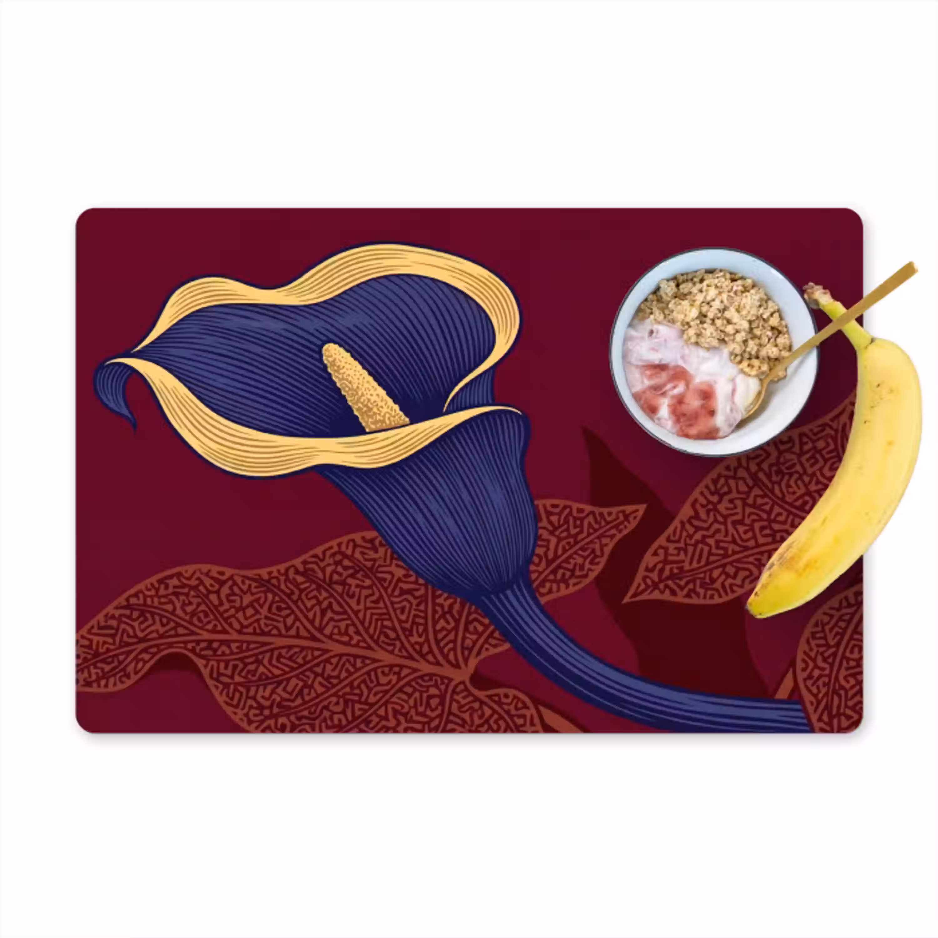 Bloemen - Modern - Paars Placemat vinyl groot -zzzproduct_Kitchenyeah-website