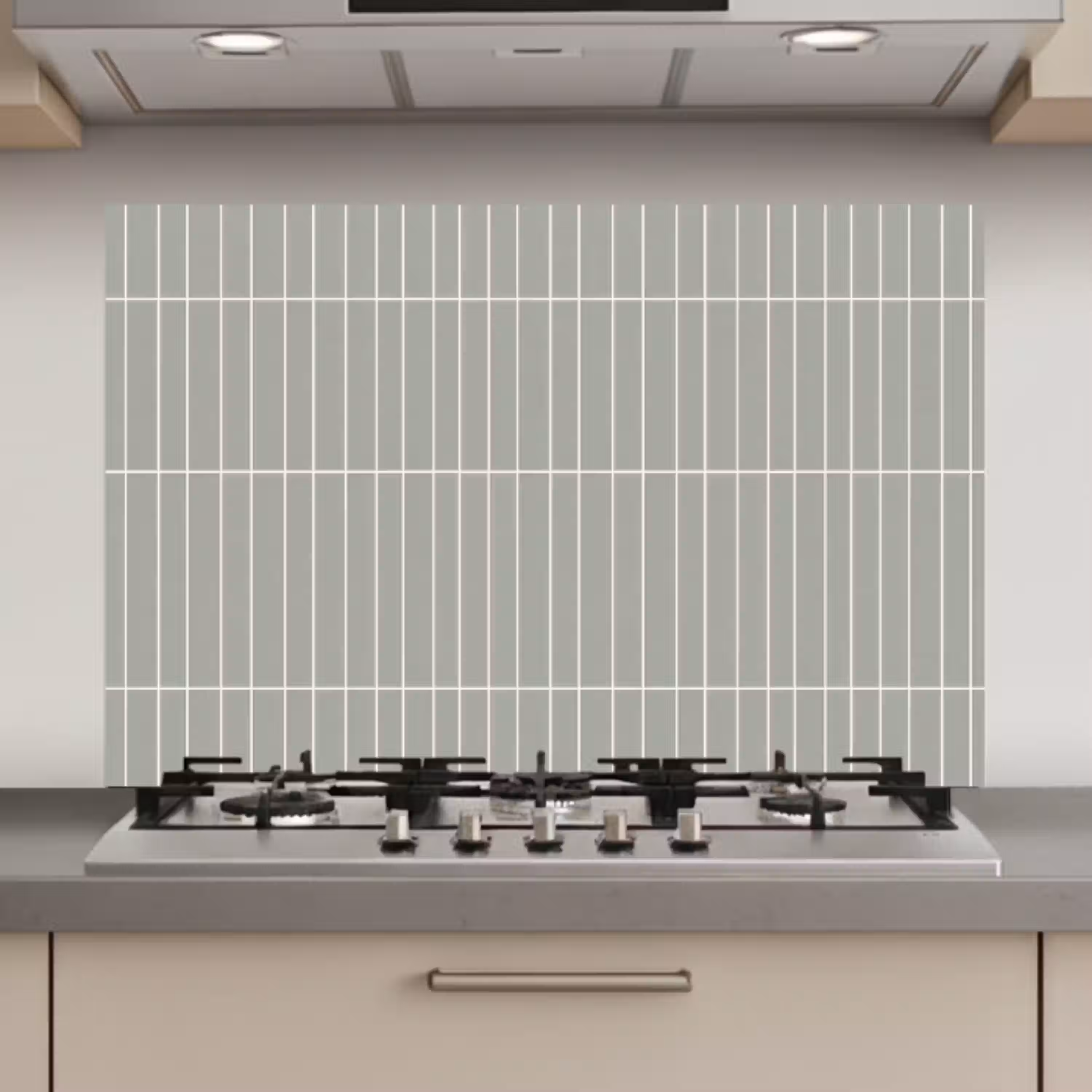 Wandtegel - Verticaal - Lichtgrijs keuken achterwand spatscherm klein 900 -3d_website