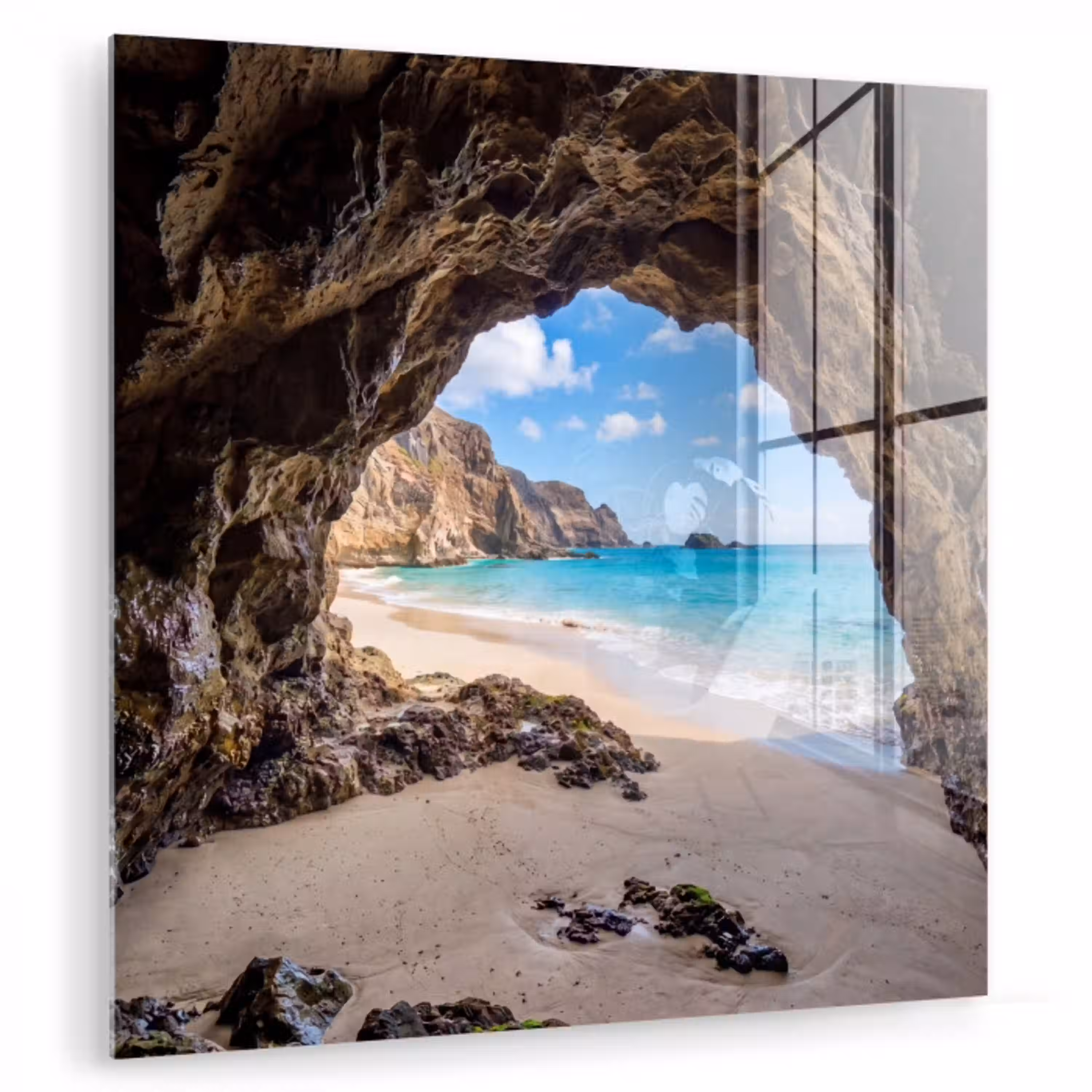 Grot - Strand - Zee - Blauw plexiglas 5mm klein -zzzproduct_nieuw