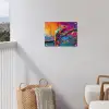 Kameleon - Tak - Gestreept - Bladeren tuinposter los doek klein -sfeer8