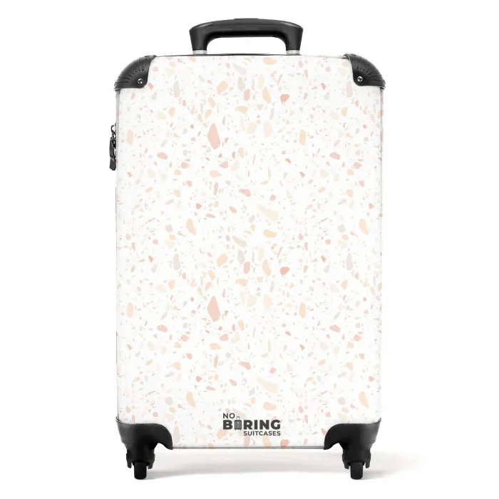 Terrazzo patroon perzik NBS - Handbagage koffer - Volwassenen Unisex middel -productfoto_recht