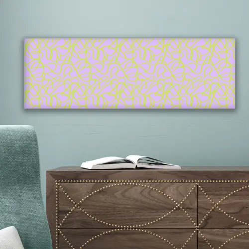 Abstract - Lila - Groen - Pastel canvas 2cm klein 828 -sfeer4
