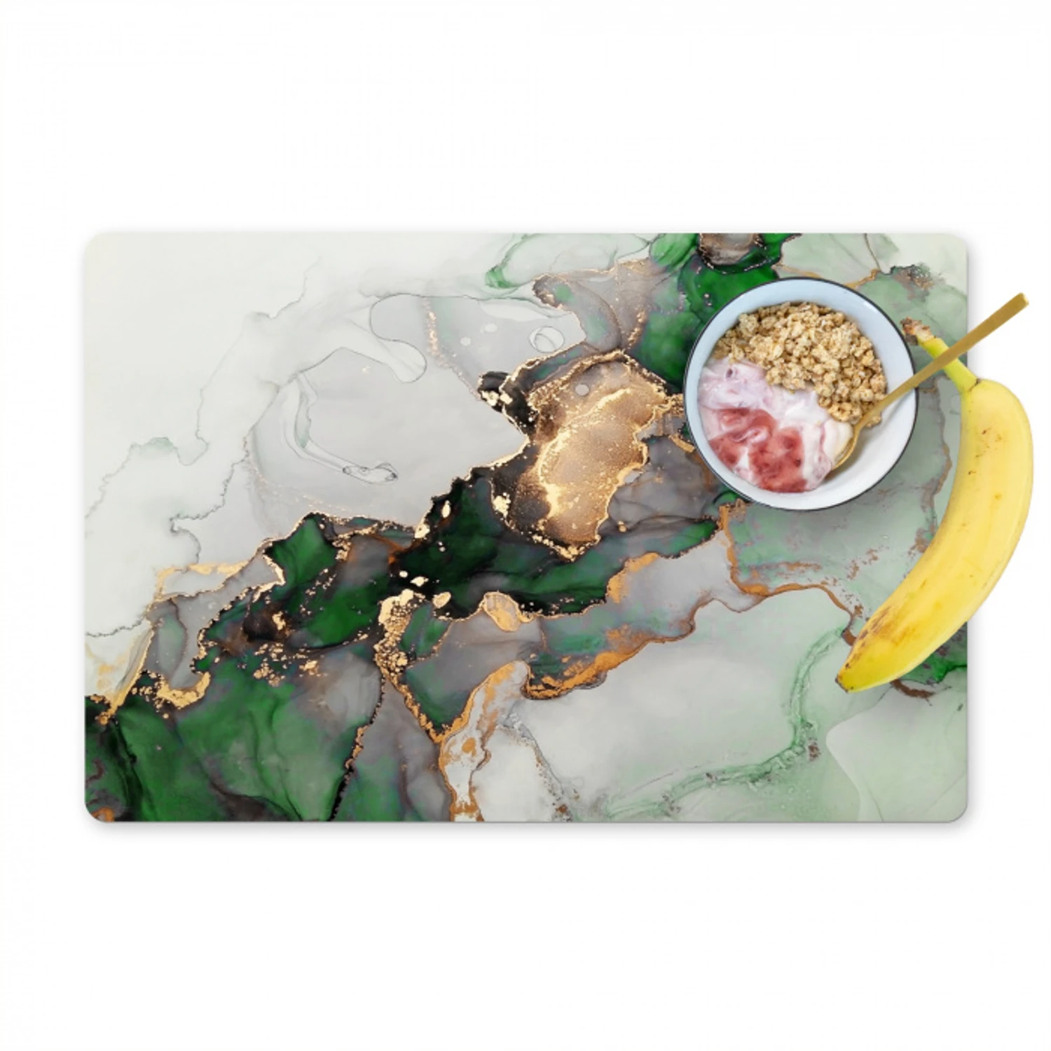 Marmer - Goud - Groen - Luxe Placemat vinyl groot -zzzproduct_Kitchenyeah-website