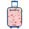 Hartjes - Patroon - Roze Kinderkoffer - Blauw klein -zz3dotto