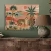 Tijger - Kleurrijk - Palmen - Cactus PET vilt klein -sfeer2