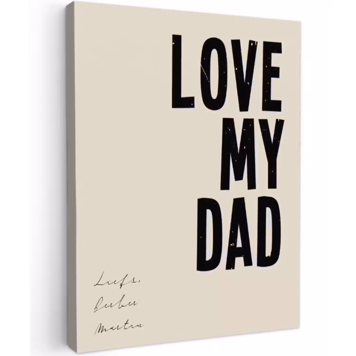 Gepersonaliseerd canvas schilderij - Love My Dad