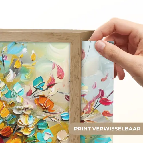 Boom - Abstract - Kleurrijk - Bloemen Light Box met batterij (Wandlamp) middel -USP_websiteprintNL
