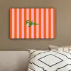 Patroon - Oranje - Fijn - Strepen canvas 2cm klein -sfeer3