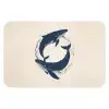 Walvissen - Spetters - Cirkel - Donkerblauw WCmat klein -3d