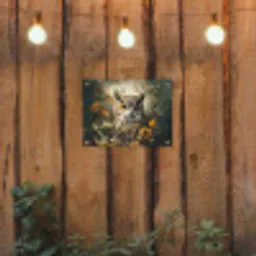 Uil - Vogels - Bloemen - Natuur tuinposter los doek klein -sfeer1