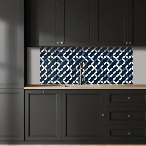 Abstract - Patroon - Blauw keuken achterwand 2 middel 871 -sfeer1