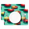 Appels - Water - Turquoise Placemat vinyl groot 368 -zzsfeer2_Kitchenyeah-website