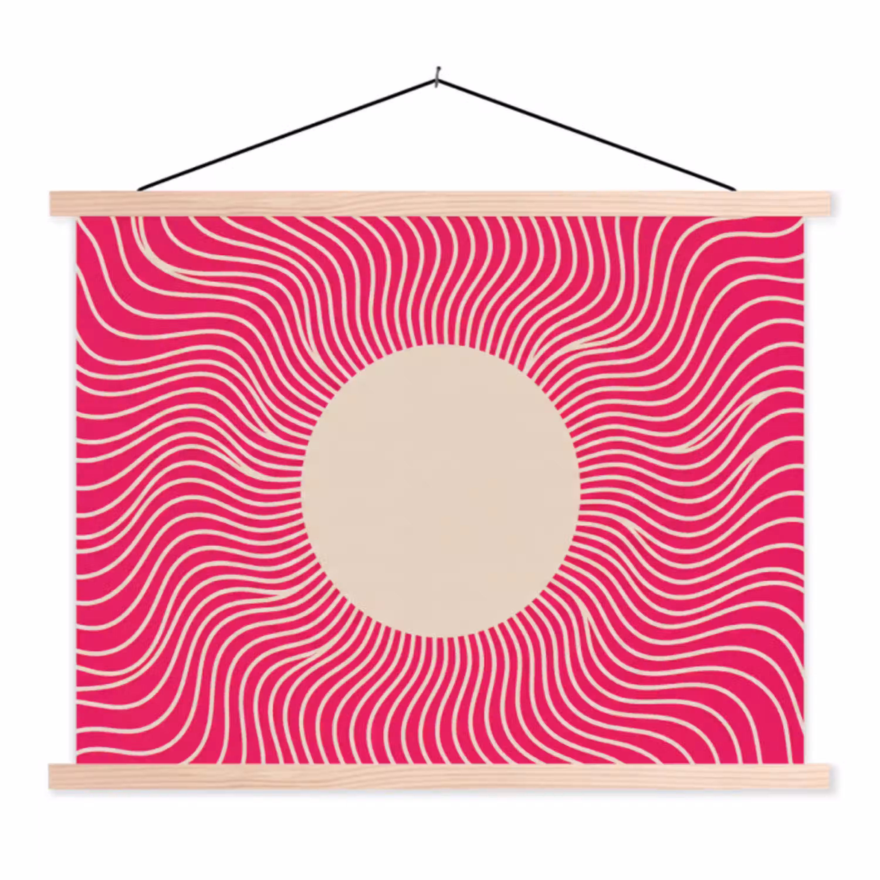 Abstract - Patroon - Roze textielposter latten blank klein -3d