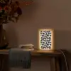 Dierenpatroon - Vlekken - Zwart - Wit Light Box met kabel (Tafellamp) klein 925 -sfeer4