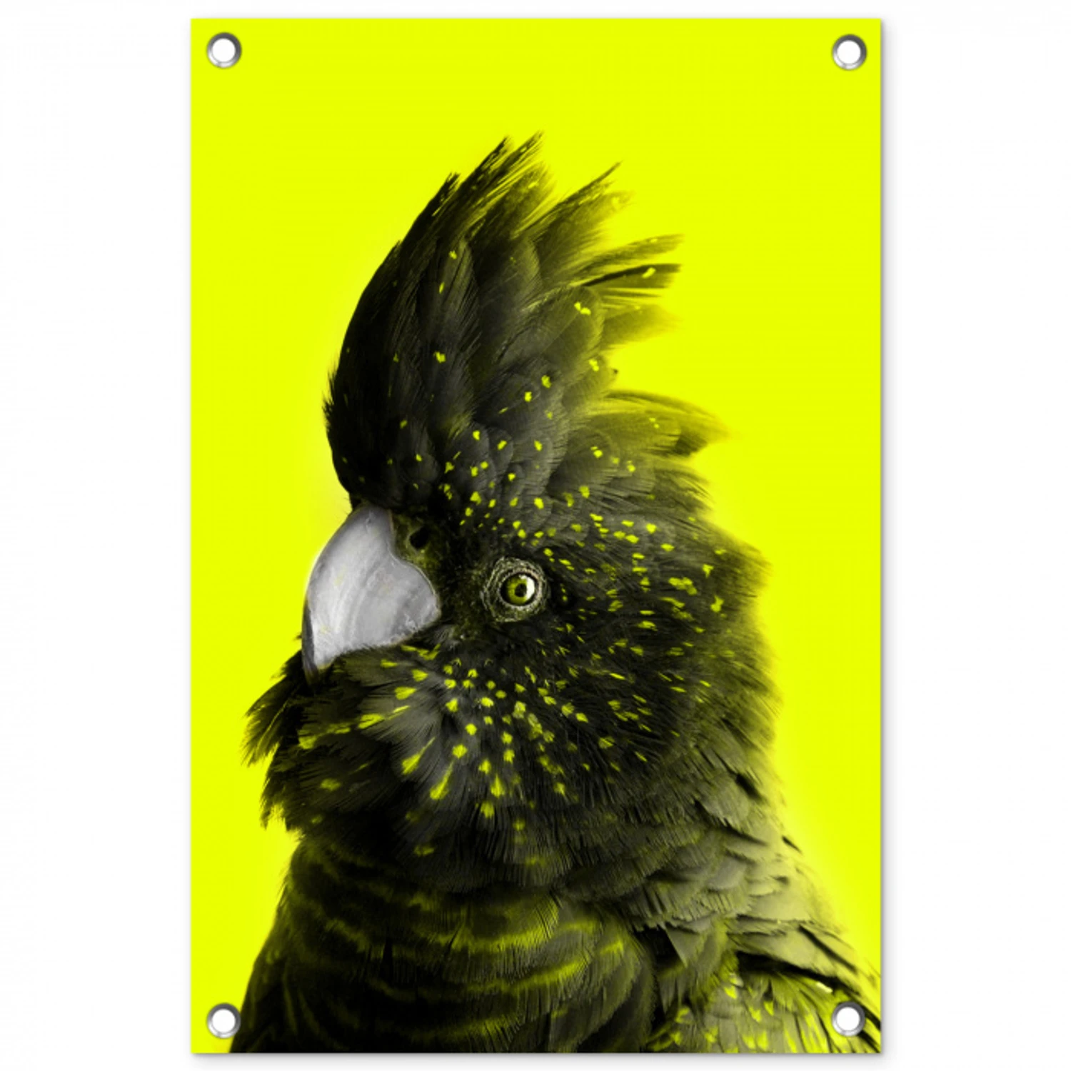 Kaketoe - Vogel - Geel tuinposter los doek klein -3d