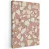 Roze - Decoratie - Stenen - Terrazzo Tuinposter op houten frame 2 cm dik middel -3d