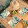 Lieveheersbeestje - Bloemen - Wit Placemat vinyl groot -zzsfeer5_Kitchenyeah-website
