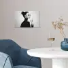 Vrouw - Champagne - Modern poster papier klein -sfeer3