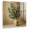 Vaas - Olijftakken - Bladeren - Beige plexiglas 5mm klein -zzzproduct_nieuw