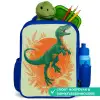 Dinosaurus - Groen - Planten - Cirkel Kinderrugzak - Blauw middel -inhoud_NL