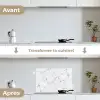 Marmer - Luxe - Wit - Grijs - Marmerlook keuken achterwand spatscherm klein -voor_na_FR