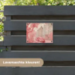 City - Car - Pink tuinposter los doek klein -sfeer3