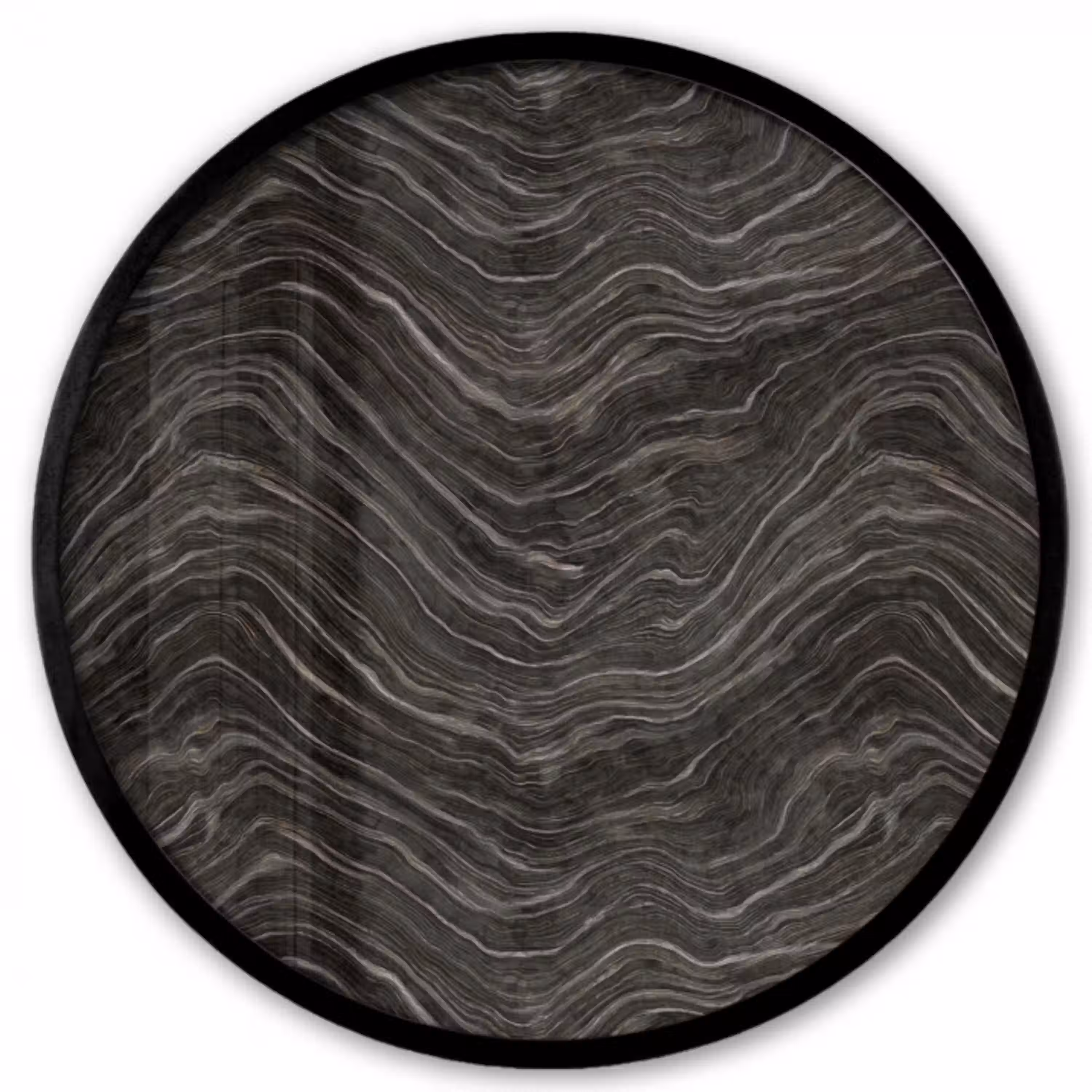 Patroon - Contrast - Antraciet Fotolijst rond zonder passe partout klein 856 -3d