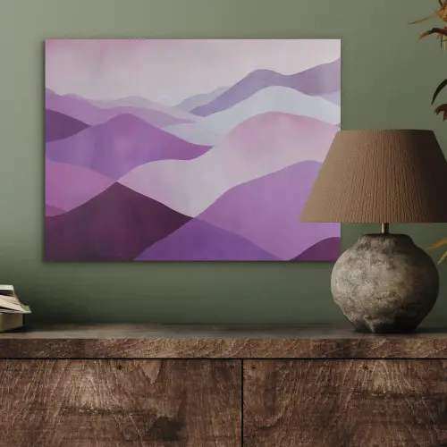 Abstract - Heuvels - Landschap - Paars PET vilt klein -sfeer2