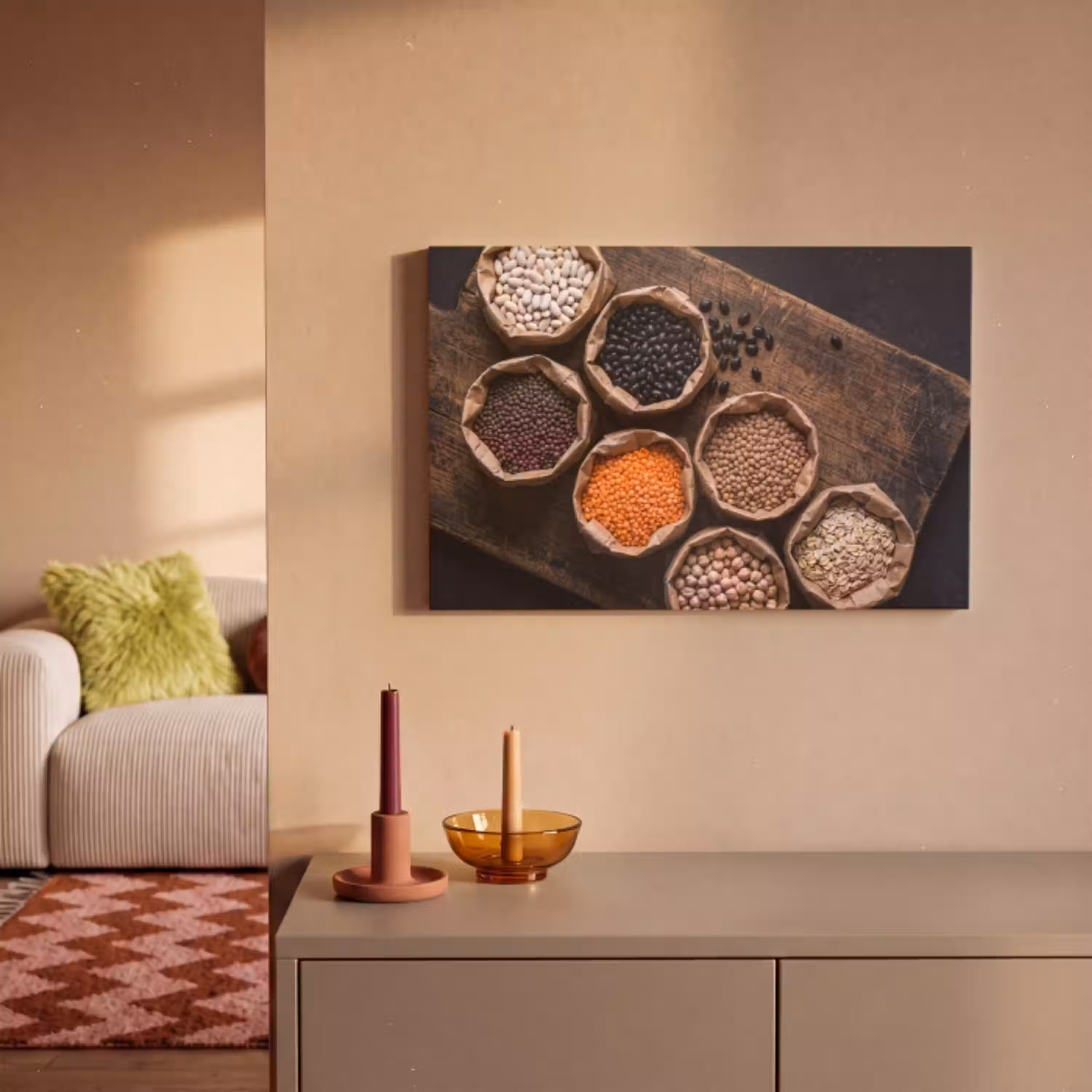 Eten - Zakjes - Voeding canvas 2cm klein -sfeer1