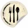 Zwart - Bestek - Rondje Wandcirkel behangsticker klein -3d
