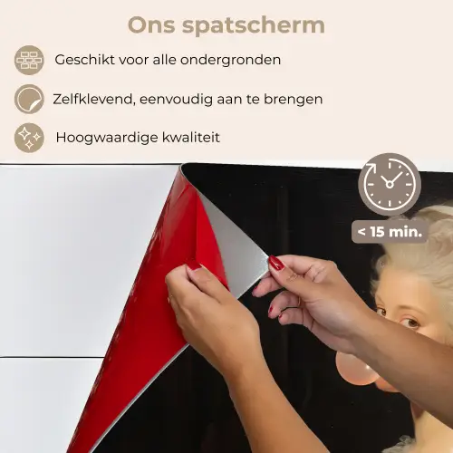 Vrouw - Barokjurk - Kauwgom keuken achterwand spatscherm klein -spatscherm_NL