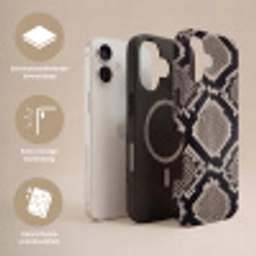 Slangenleer - Patroon - Beige Toughcase MagSafe Apple iPhone 17 klein -USP_Lagen_NL
