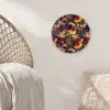 Warm - Patroon - Penseel - Viooltjes Wandcirkel plexiglas klein 852 -sfeer5