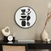 Japandi - Zwart - Abstract Fotolijst rond zonder passe partout klein -sfeer1