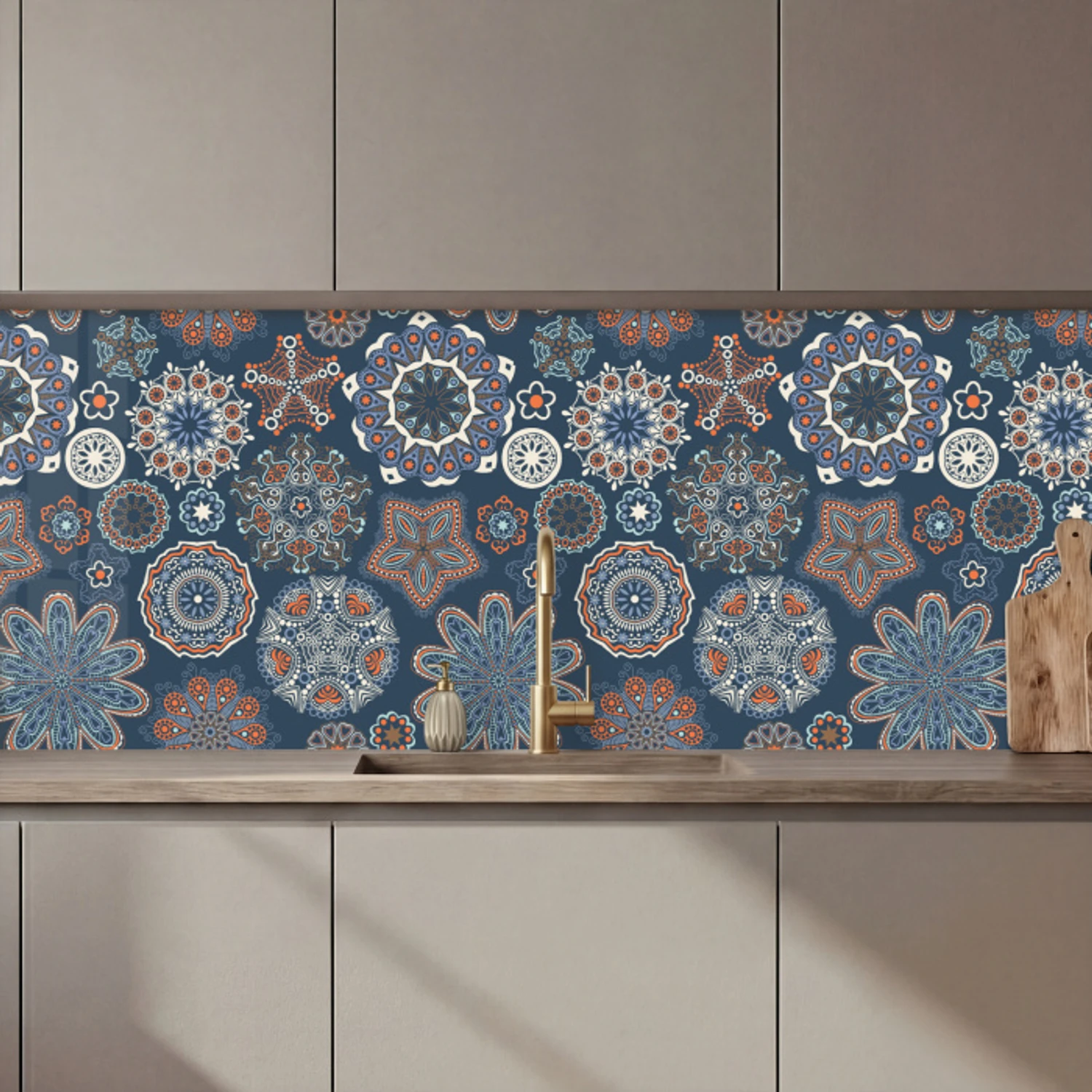 Patronen - Ornament - Versiering keuken achterwand 2 middel 871 zz_3dshopping