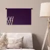 Oh hi - Paars - Cursief Wandkleed katoen klein -sfeer4