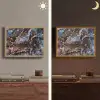Marmer - Goud - Rosé Light Box met batterij (Wandlamp) middel -sfeer3