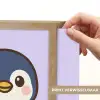Pinguïn - Paars - Schattig Light Box met kabel (Kinderlampje) klein -USP_websiteprintNL