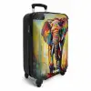 Portret van een olifant als olieverf kunstwerk NBS - Handbagage koffer - Unisex middel -productfoto_3d