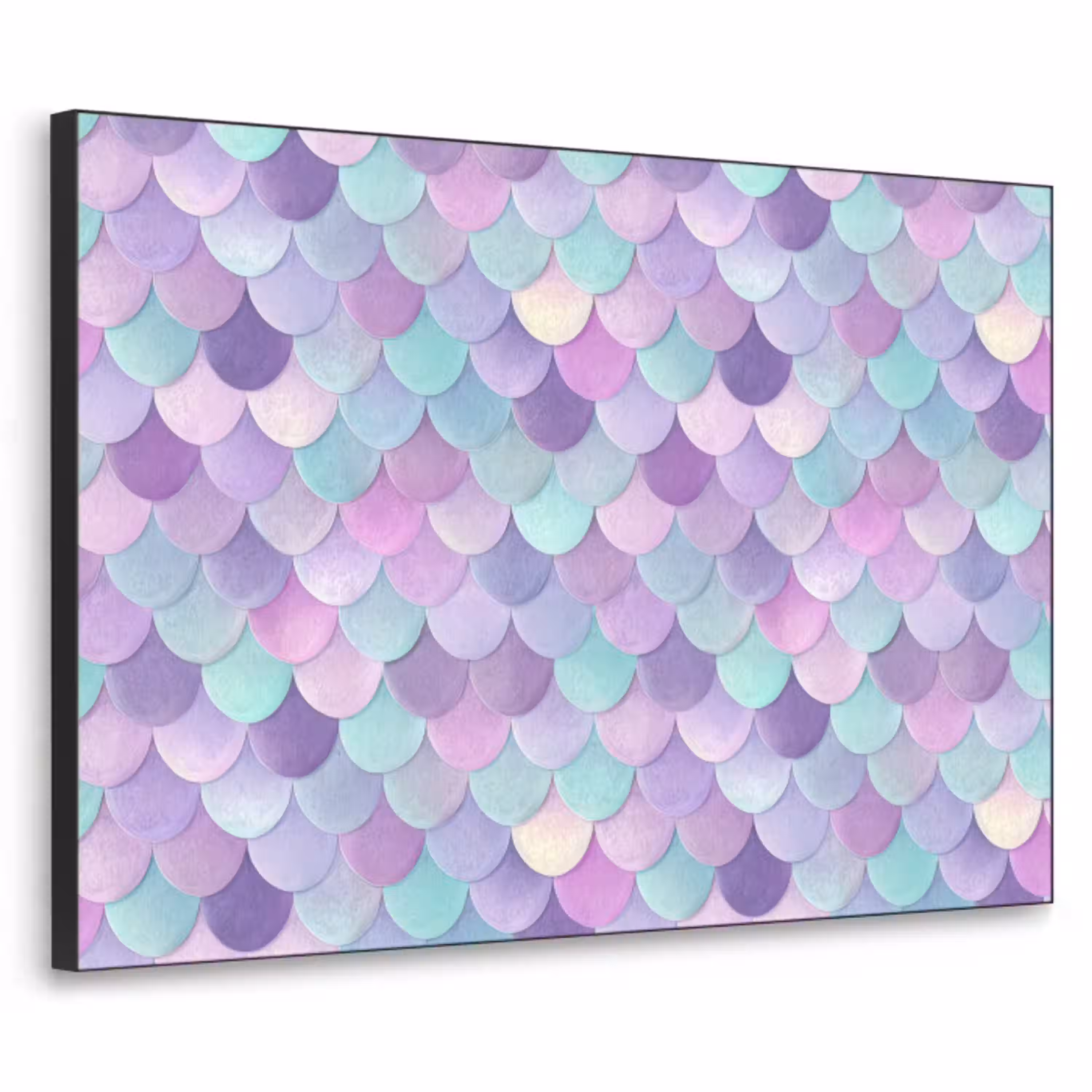 Dromerig - Zeemeermin - Pastel Textielframe zwart klein 947 -3d