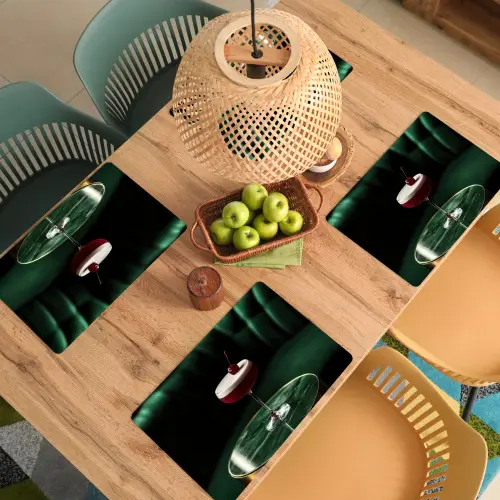 Kers - Cocktail - Rood - Marmer Placemat vinyl groot -zzsfeer5_Kitchenyeah-website