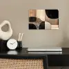 Abstract - Vlakken - Zwart - Rond poster papier klein -sfeer1