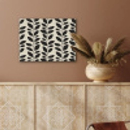 Botanisch - Dessin - Zwart - Beige PET vilt klein 837 -sfeer4